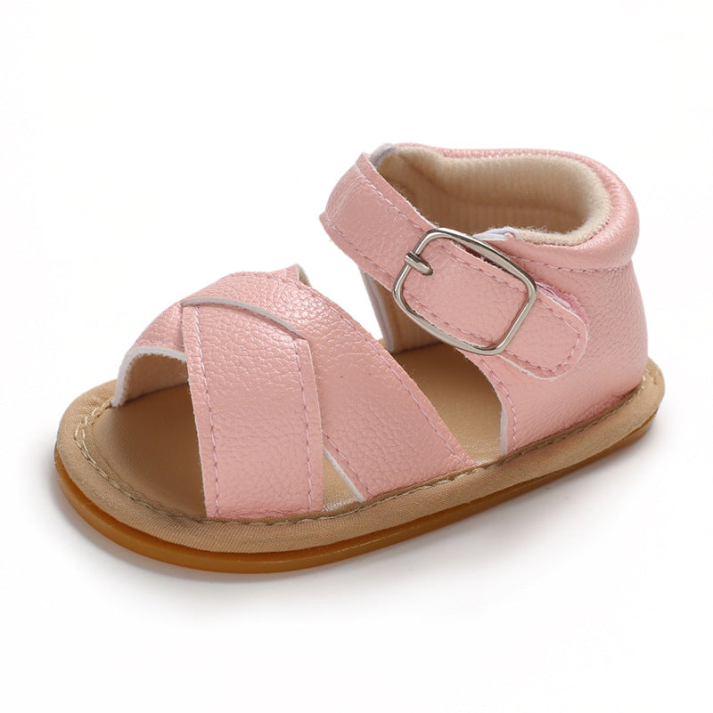 Scarpe per bambini da 0-1 anno Suola Oxford antiscivolo Sandali per bambini da 0-12 mesi