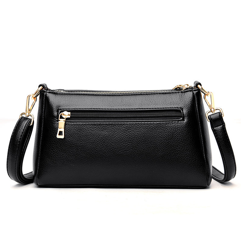 Texture Soft Leather Crossbody Bag Fashion Lady