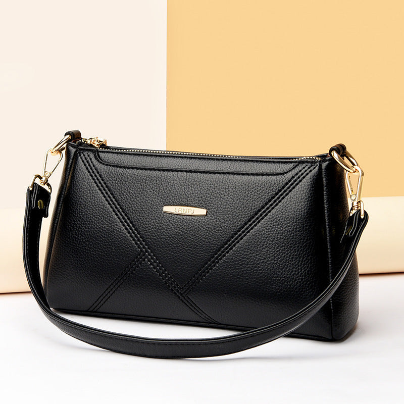 Texture Soft Leather Crossbody Bag Fashion Lady