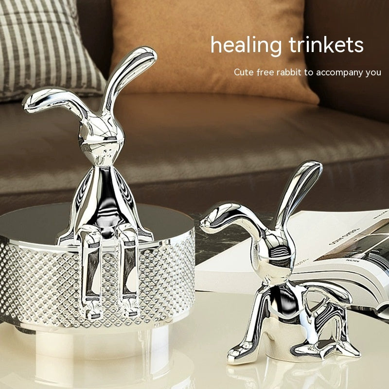 Creative Cartoon Sitting Long Eared Rabbit Ornament Home Decor